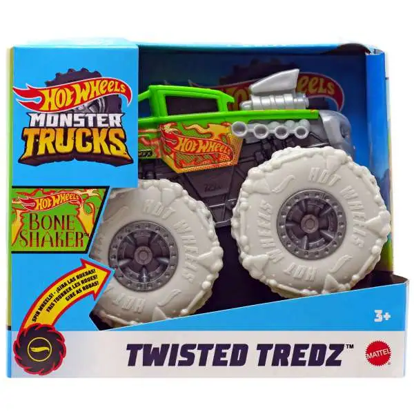 Hot Wheels Monster Trucks Twisted Tredz Bone Shaker Vehicle [Green]