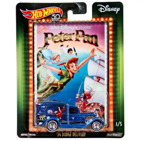 Disney Hot Wheels Peter Pan '34 Dodge Delivery Die Cast Car