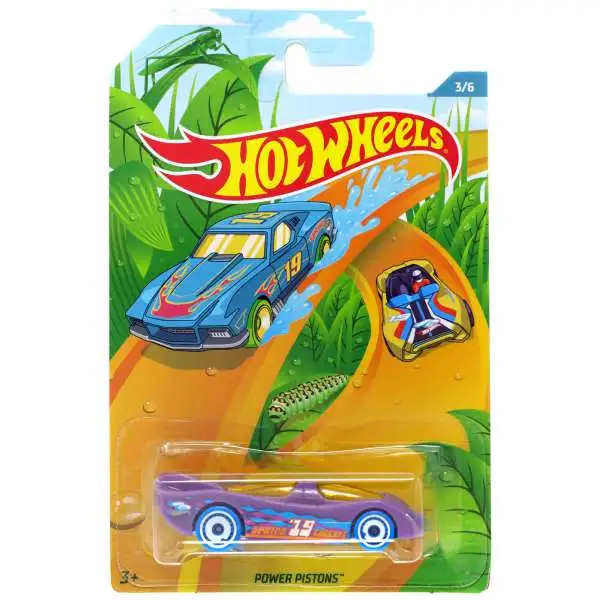Hot Wheels Spring 2019 Power Pistons Diecast Car #3/6 [Damaged Package]