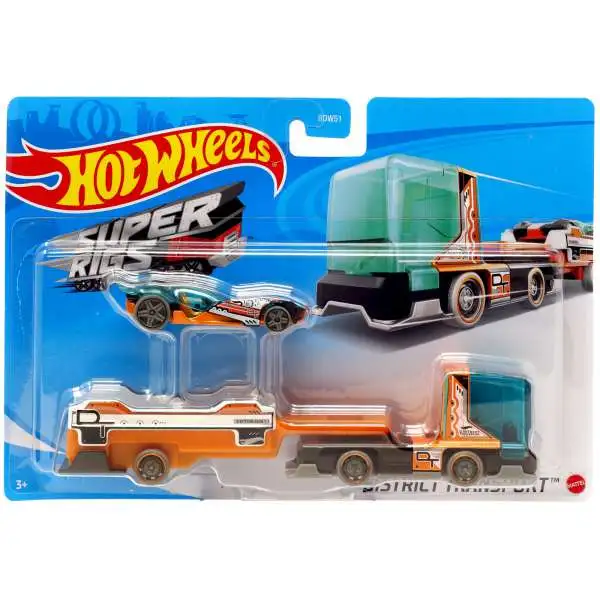 Hot Wheels Super Rigs District Transport Diecast Car [Orange]