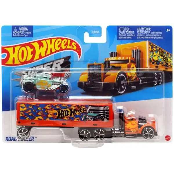 Hot Wheels Super Rigs Road Roller Diecast Car [Orange]