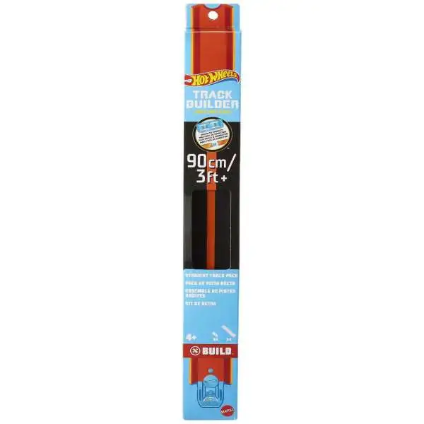 Hot Wheels Track Builder System Straight Track Pack [Black & Orange]