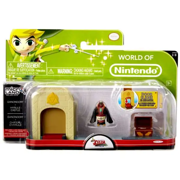 World of Nintendo New Super Mario Bros. U Micro Land Playset Hyrule Castle & Ganondorf Playset