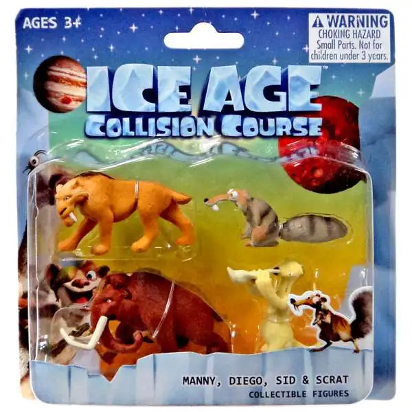 Ice Age Collision Course Manny, Diego, Sid & Scrat Mini Figure 4-Pack