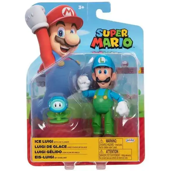 World of Nintendo Super Mario Wave 36 Ice Luigi Action Figure [with Ice Flower]