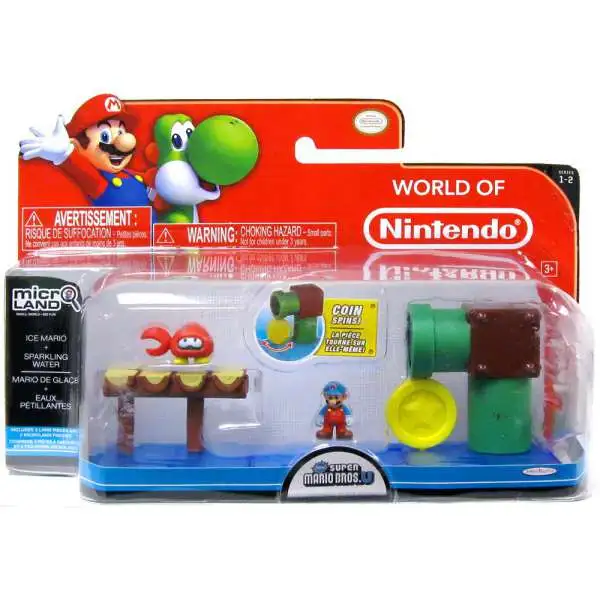 World of Nintendo New Super Mario Bros. U Micro Land Playset Ice Mario & Sparkling Water Playset
