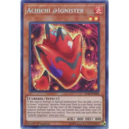 YuGiOh Ignition Assault Secret Rare Achichi @Ignister IGAS-EN004