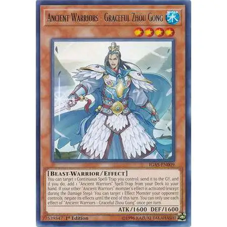 YuGiOh Ignition Assault Rare Ancient Warriors - Graceful Zhou Gong IGAS-EN009