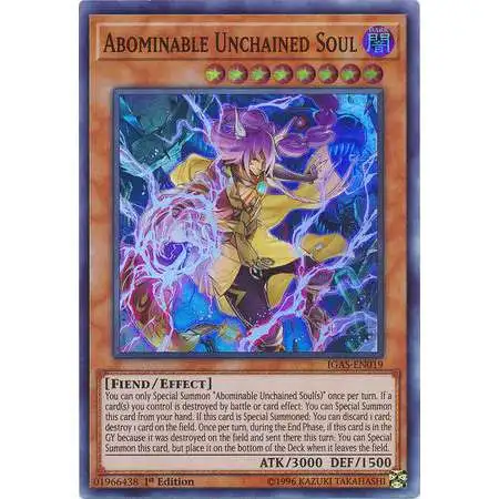 YuGiOh Ignition Assault Super Rare Abominable Unchained Soul IGAS-EN019