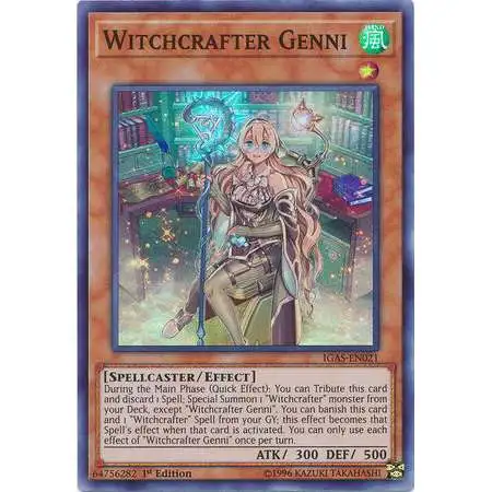 YuGiOh Ignition Assault Super Rare Witchcrafter Genni IGAS-EN021