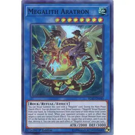 Carta Yu-Gi-Oh! Megalith Aratron - IGAS-EN040 - Super Rara - Edición Ilimitada