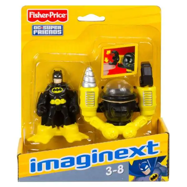 Fisher Price DC Super Friends Imaginext Batman & Sub 3-Inch Figure Set