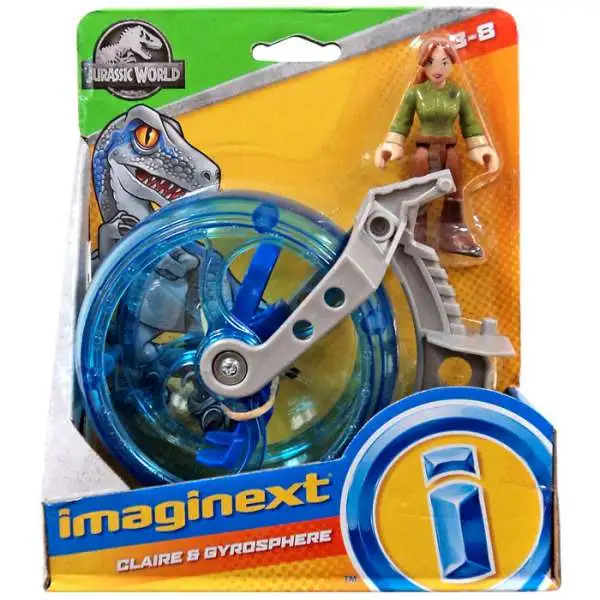 Fisher Price Jurassic World Imaginext Claire & Gyrosphere Figure Set