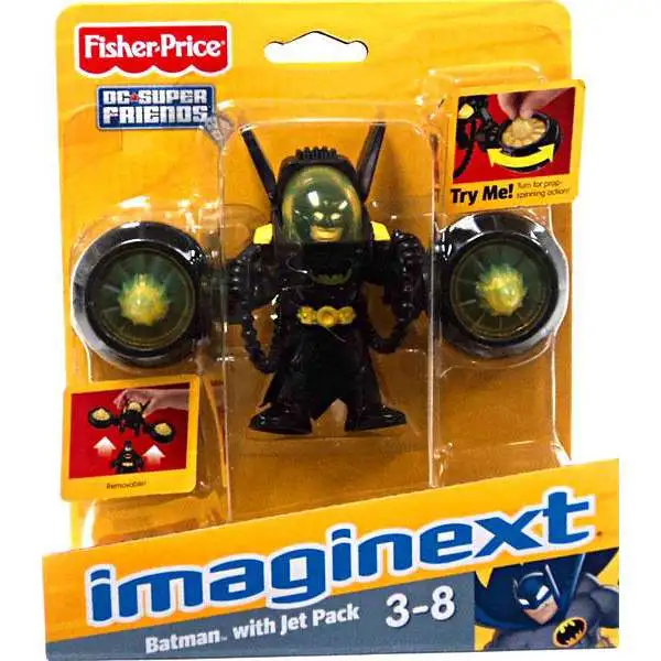 Fisher Price DC Super Friends Imaginext Batman with Jet Pack 3-Inch Figure Set