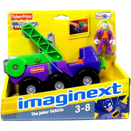 Fisher Price DC Super Friends Imaginext Joker with Vehicle Exclusive 3-Inch Figure Set