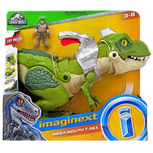 Fisher Price Jurassic World Imaginext Mega Mouth T-Rex Figure Set