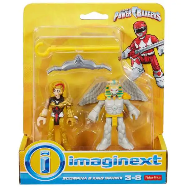 Fisher Price Power Rangers Imaginext Mighty Morphin Scorpina & King Sphinx Mini Figure 2-Pack