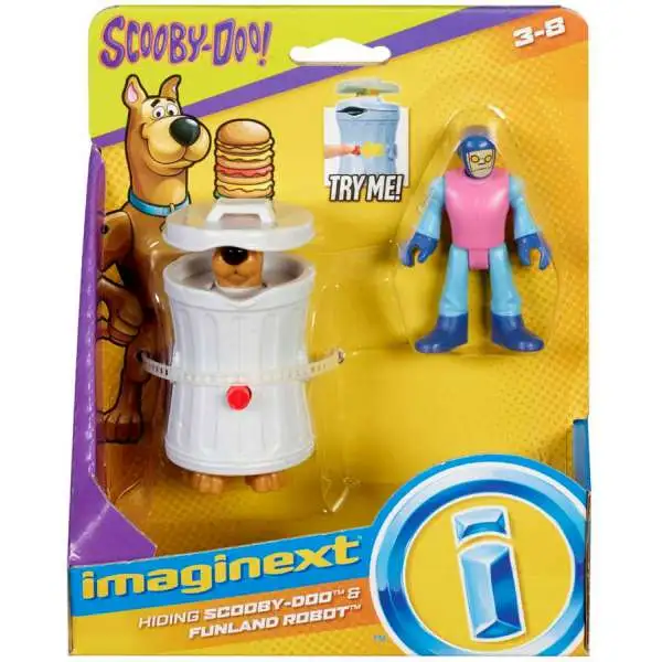 Fisher Price Scooby Doo Imaginext Hiding Scooby-Doo & Funland Robot 3-Inch Mini Figure 2-Pack