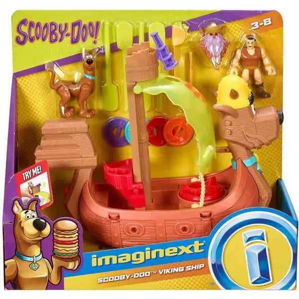 Fisher Price Scooby Doo Imaginext Scooby-Doo Viking Ship 3-Inch Figure Set