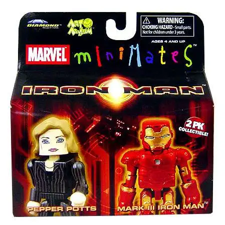Marvel Minimates Iron Man Movie Pepper Pots & Mark III Iron Man Minifigure 2-Pack