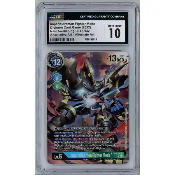 Digimon Trading Card Game New Awakening Super Rare Imperialdramon Fighter Mode BT8-032 [Alternate Art] [CGC 10]