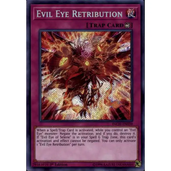 Evil Eye Confrontation Super Rare Yugioh 1st Edition Near Mint INCH-EN035 