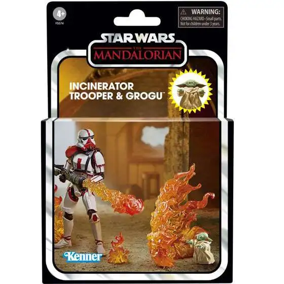 Star Wars The Mandalorian Vintage Collection Incinerator Trooper & Grogu Exclusive Deluxe Action Figure 2-Pack