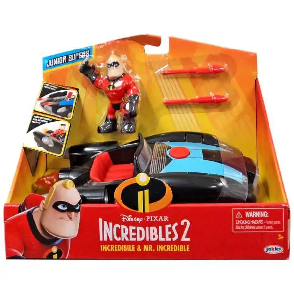 Disney / Pixar Incredibles 2 Junior Supers Incredibile & Mr. Incredible 3-Inch Vehicle