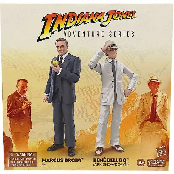 Indiana Jones Adventure Series Marcus Brody & Rene Belloq Action Figure 2-Pack [Ark Showdown]