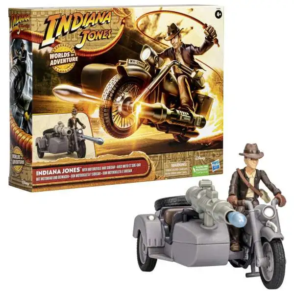 World of Adventure Indiana Jones 2.5-Inch Figure Set [with Motorcycle & Sidecar]