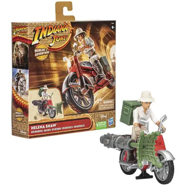 Indiana Jones World of Adventure Helena Shaw 2.5-Inch Figure Set [with Motorcycle]