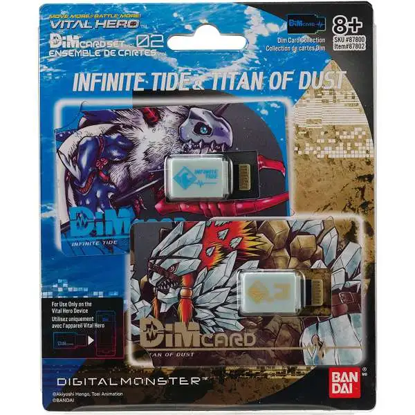 Digimon Vital Hero Infinite Tide & Titan of Dust DIM Card Set 2-Pack [Vol. 02]