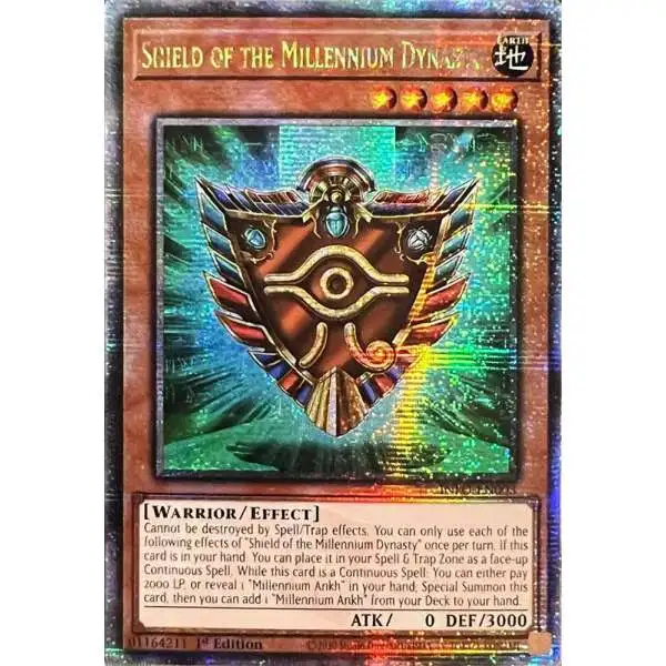 YuGiOh Trading Card Game The Infinite Forbidden Quarter Century Secret Rare Shield of the Millennium Dynasty INFO-EN003