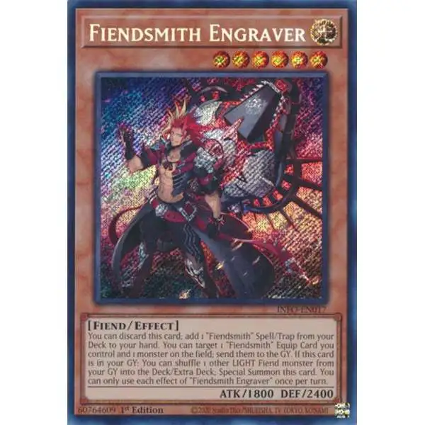YuGiOh Trading Card Game The Infinite Forbidden Secret Rare Fiendsmith Engraver INFO-EN017
