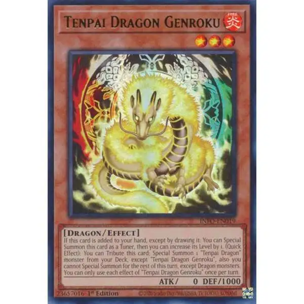 YuGiOh Trading Card Game The Infinite Forbidden Ultra Rare Tenpai Dragon Genroku INFO-EN019
