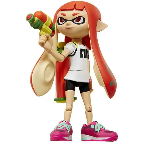 World of Nintendo Inkling Girl with Blaster Action Figure