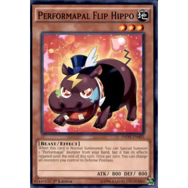 YuGiOh Invasion: Vengeance Common Performapal Flip Hippo INOV-EN003