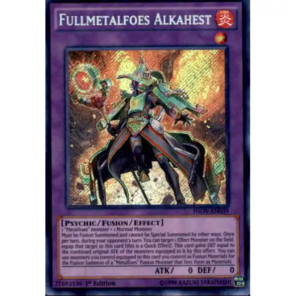 YuGiOh Invasion: Vengeance Secret Rare Fullmetalfoes Alkahest INOV-EN039