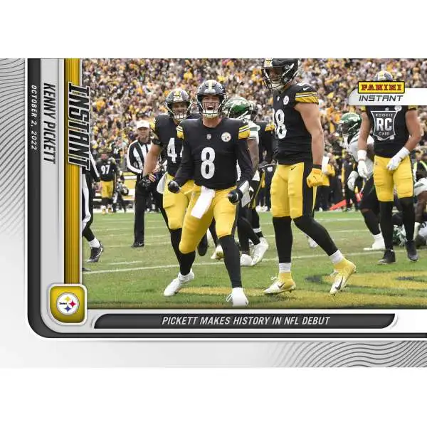 NFL Pittsburgh Steelers 2022 Instant Weekly Pass Football Kenny Pickett #39 [Rookie Card, Makes History in NFL Debut]