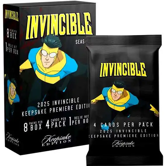 Invincible 2025 Season 1 Keepsake Premiere Trading Card BLASTER Box [8 Packs]