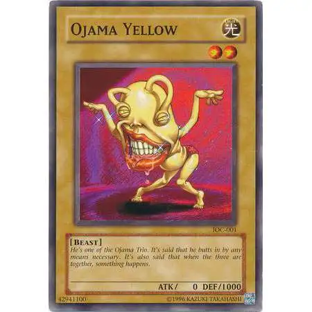 YuGiOh Trading Card Game Invasion of Chaos Common Ojama Yellow IOC-001