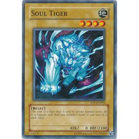 YuGiOh Trading Card Game Invasion of Chaos Common Soul Tiger IOC-003