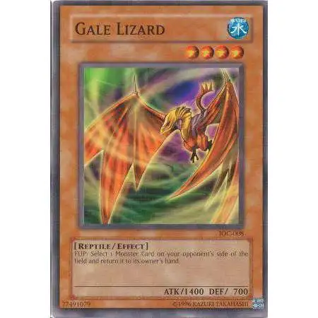 YuGiOh Trading Card Game Invasion of Chaos Common Gale Lizard IOC-008