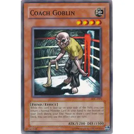 YuGiOh Trading Card Game Invasion of Chaos Common Coach Goblin IOC-015
