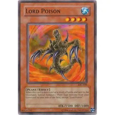 YuGiOh Trading Card Game Invasion of Chaos Common Lord Poison IOC-028