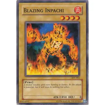 YuGiOh Trading Card Game Invasion of Chaos Common Blazing Inpachi IOC-061