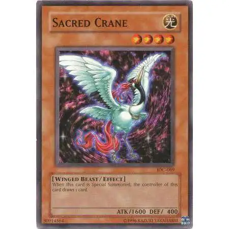 YuGiOh Trading Card Game Invasion of Chaos Common Sacred Crane IOC-069