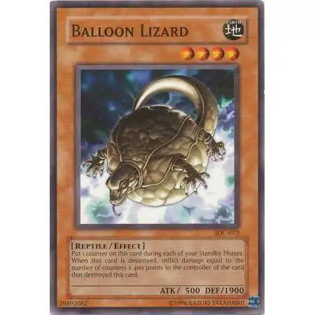 YuGiOh Trading Card Game Invasion of Chaos Common Balloon Lizard IOC-072