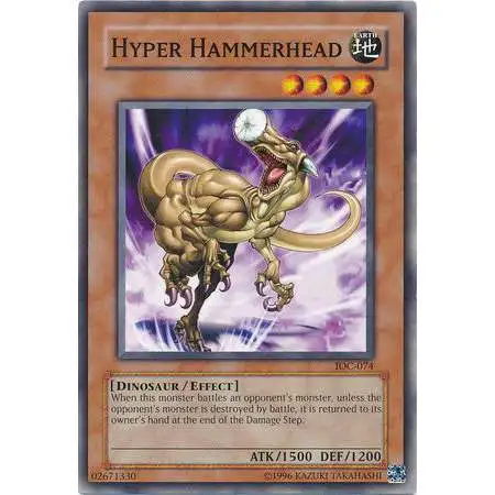 YuGiOh Trading Card Game Invasion of Chaos Common Hyper Hammerhead IOC-074