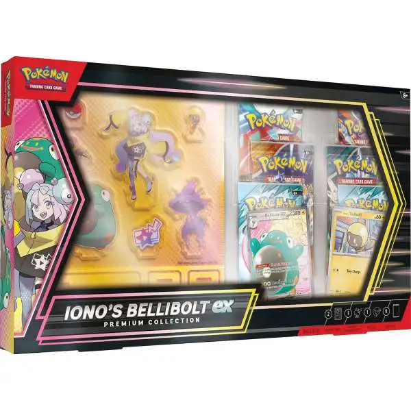 Pokemon Scarlet & Violet Iono's Bellibolt ex Premium Collection [6 Booster Packs, 2 Foil Cards & More]
